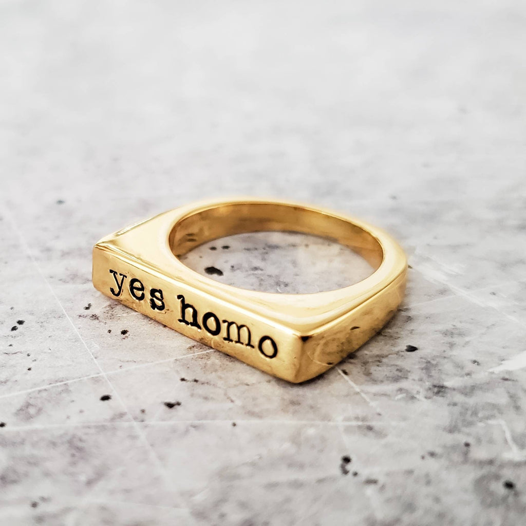 Yes Homo Gold or Silver Pride Ring