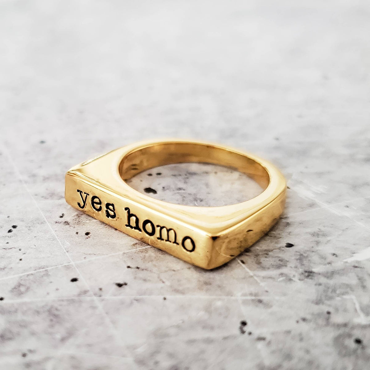 Yes Homo Gold or Silver Pride Ring