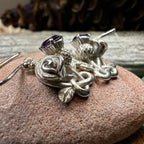 Cyrena Thistle Amethsyt Earrings - Scottish Jewelry