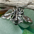 Realistic Bee Brooch in Sterling Silver