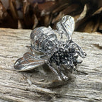 Realistic Bee Brooch in Sterling Silver