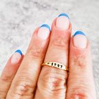Dainty Gold or Silver Birth Year Ring