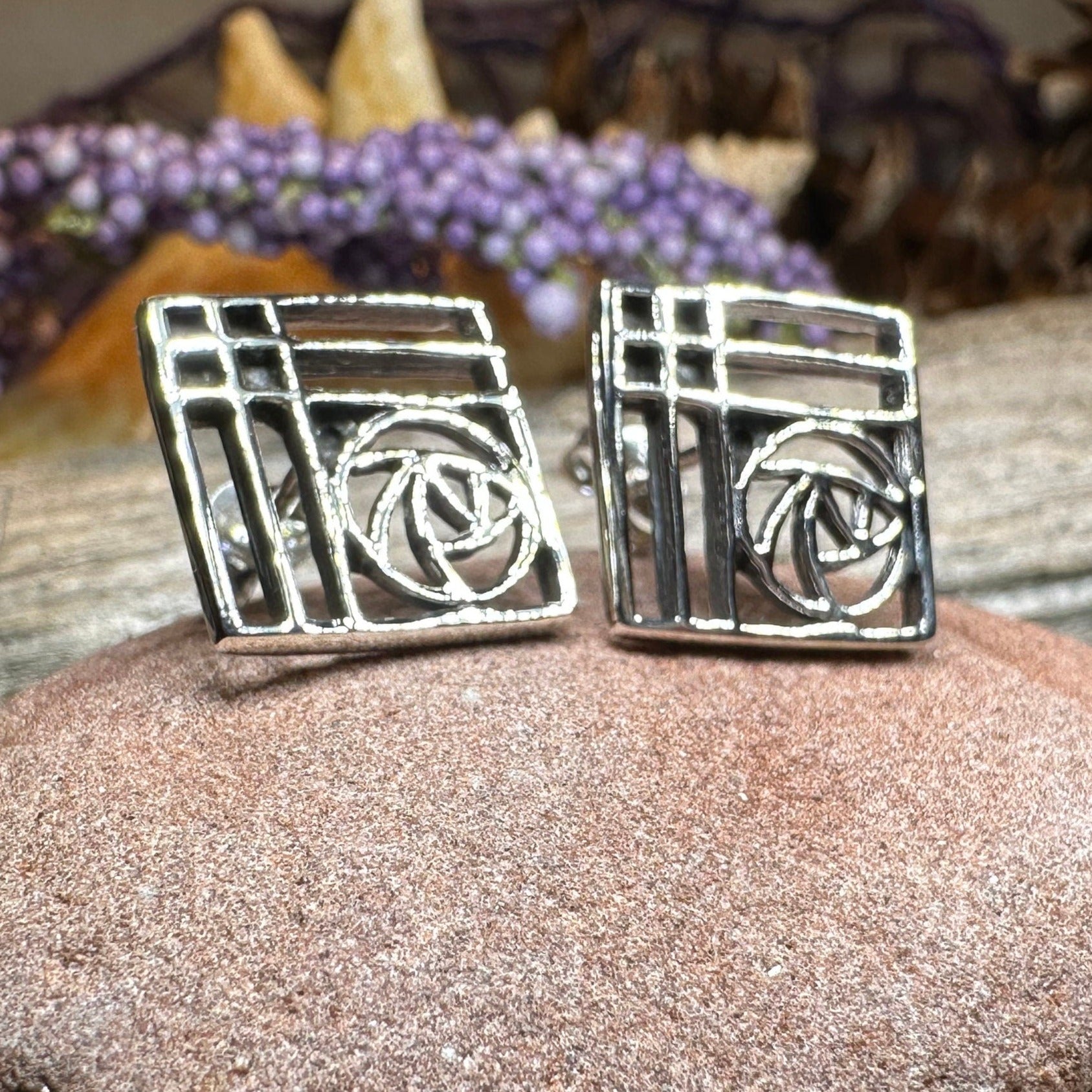 Lacee Mackintosh Rose Post Earrings