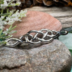 Volunti Celtic Knot Bar Brooch in Sterling Silver