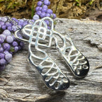 Celtic Heart Irish Dance Shoes Necklace in Sterling Silver