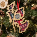 Scotland Map Lucky Sixpence Ornament