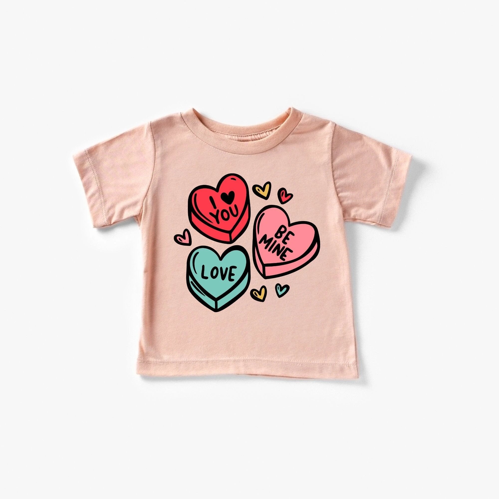Candy Hearts toddler and youth tee shirt, Valentine's Day collection by Benny and Ray Apparel