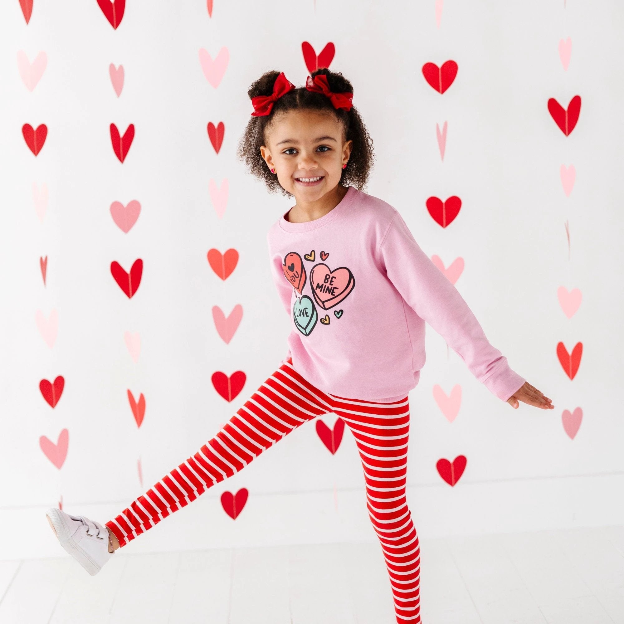 Candy Hearts toddler and youth Sweatshirt, Valentine's Day collection by Benny and Ray Apparel