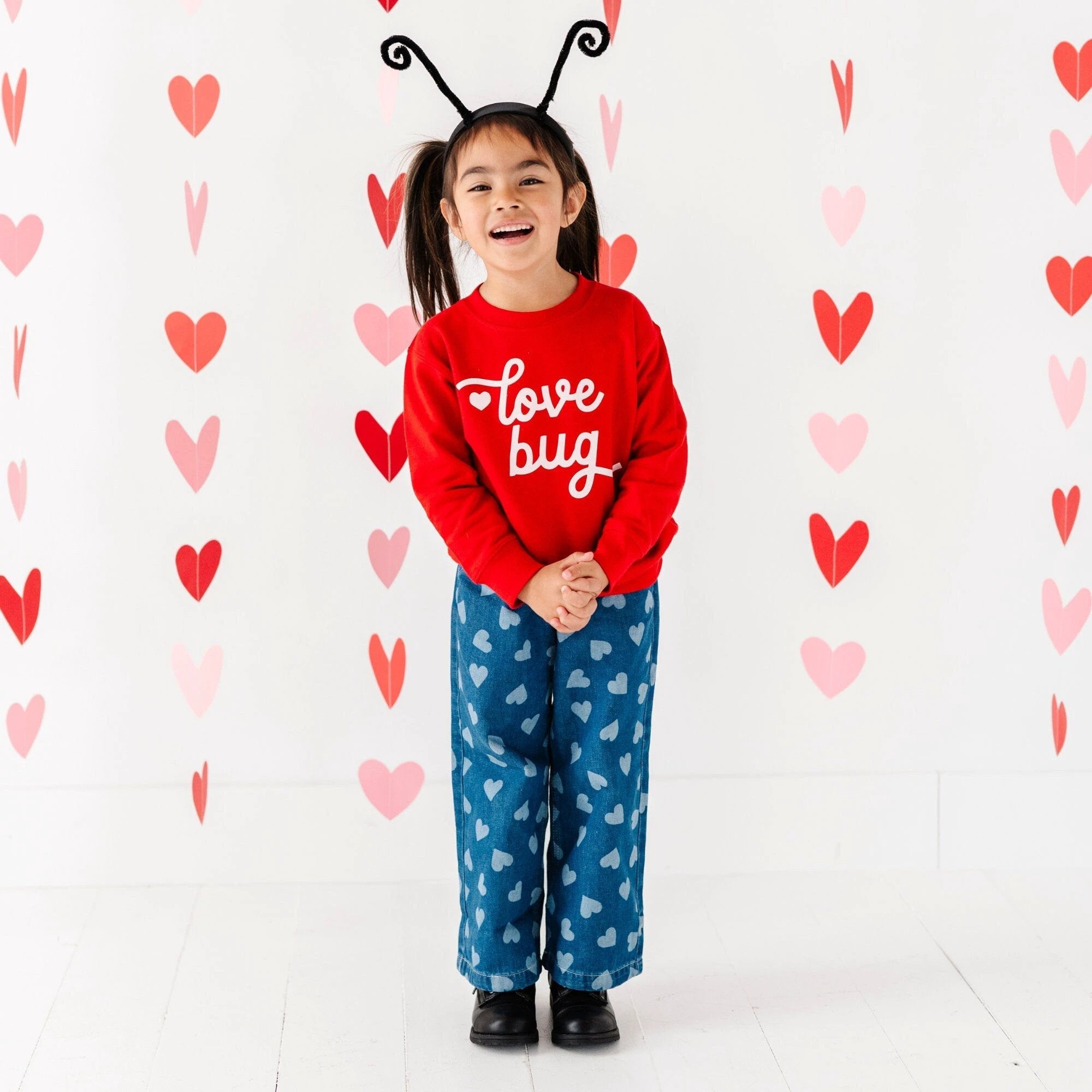 Love Bug toddler and youth Sweatshirt, Valentine's Day collection by Benny and Ray Apparel