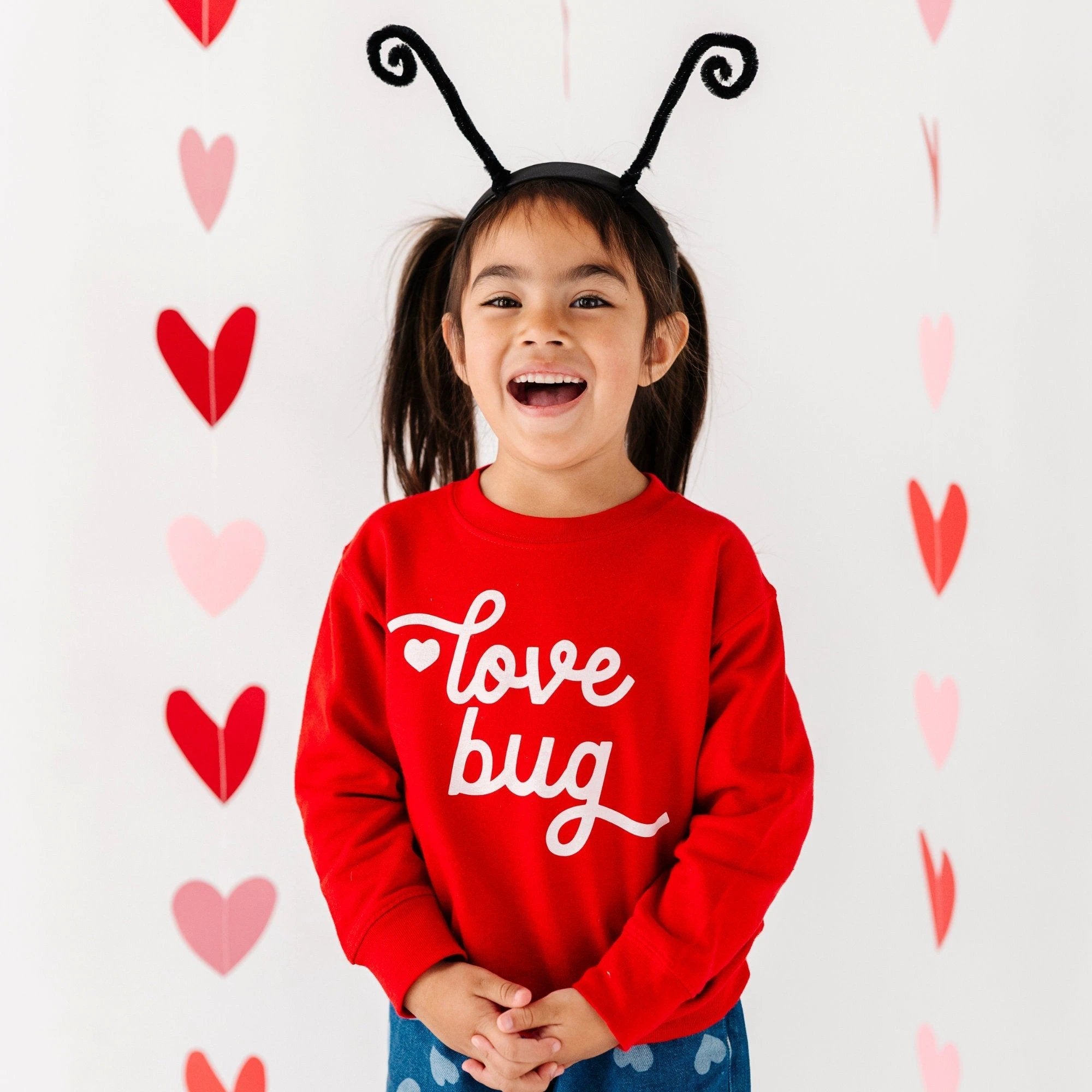 Love Bug toddler and youth Sweatshirt, Valentine's Day collection by Benny and Ray Apparel