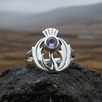 Averon Scottish Thistle Amethyst Ring
