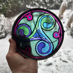Green Durrow Celtic Spiral Suncatcher