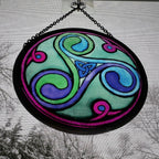 Green Durrow Celtic Spiral Suncatcher