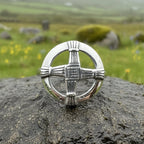 Springtide Irish Saint Brigid's Cross Ring in Sterling Silver
