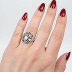 Irish Lace Claddagh Ring in Sterling Silver