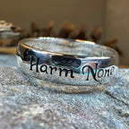 Harm None Wiccan Ring in Sterling Silver