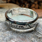 Harm None Wiccan Ring in Sterling Silver