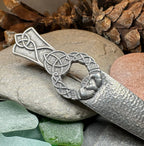 Irish Claddagh & Trinity Knot Kilt Pin