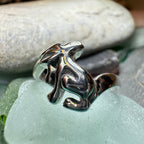 Moonlight Dancer Rabbit Ring in Sterling Silver
