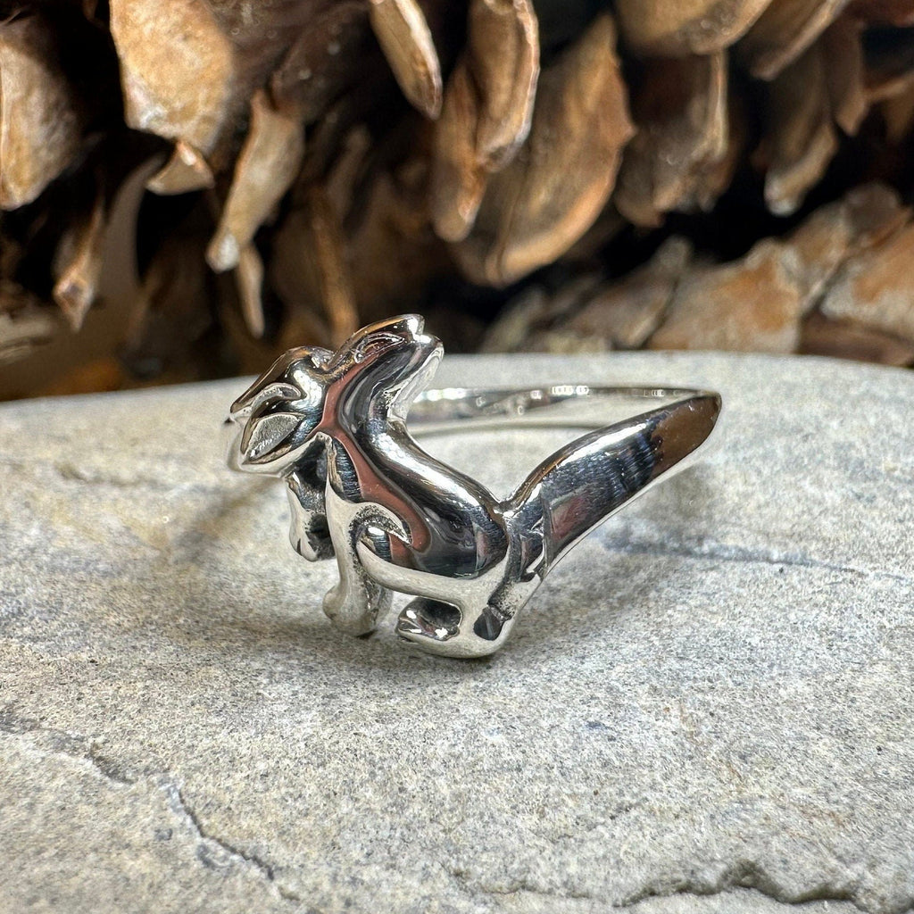 Moonlight Dancer Rabbit Ring in Sterling Silver