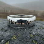 Harm None Wiccan Ring in Sterling Silver