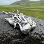 Irish Children of Lir Swan Necklace in Sterling Silver
