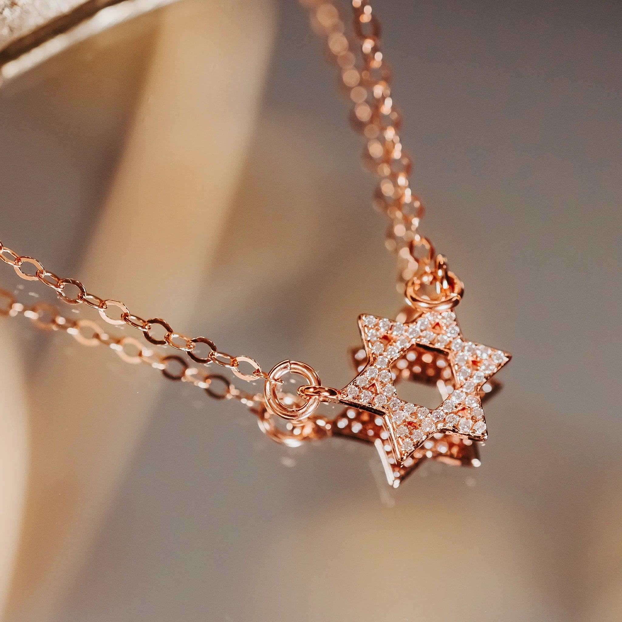 Star of David Classic Crystal Necklace by Salt Sparkle Shalom