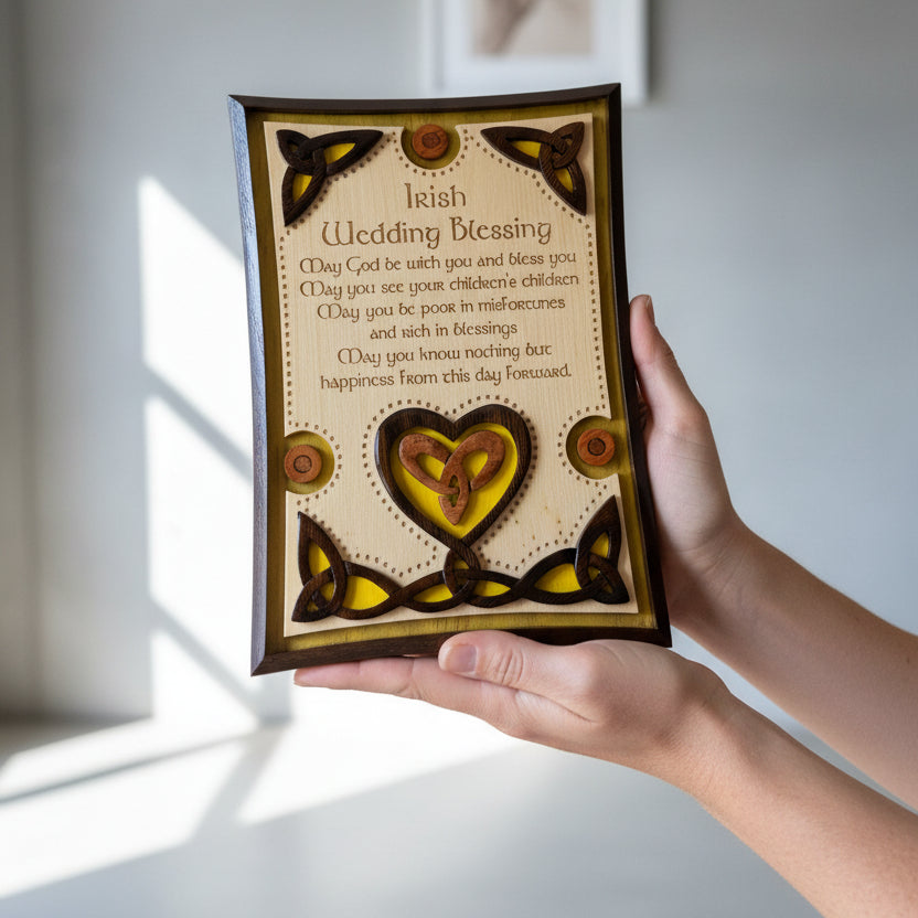Wooden Irish Wedding Blessing Wall Plaque