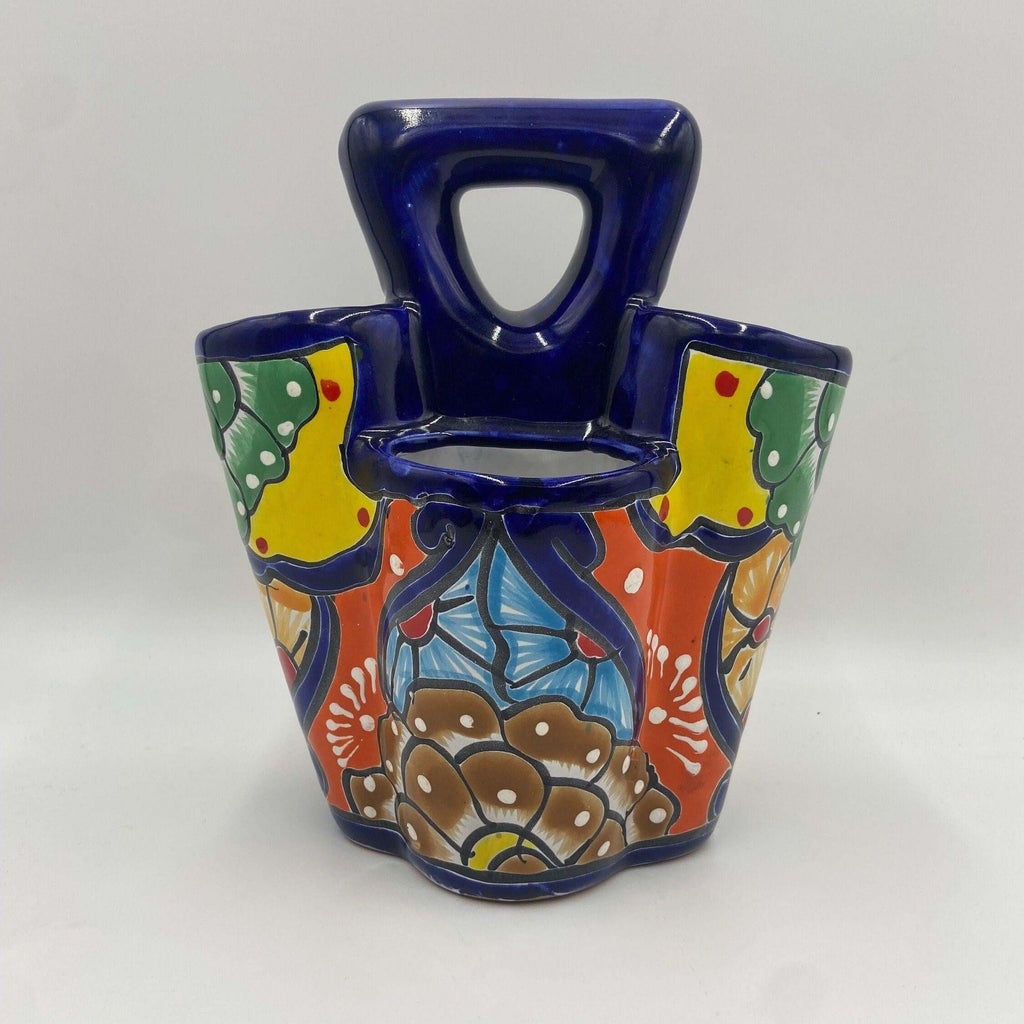 Talavera Utensil Holder | Colorful Handcrafted Mexican Organizer