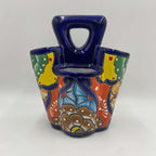 Talavera Utensil Holder | Colorful Handcrafted Mexican Organizer