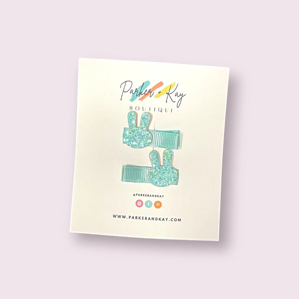 Sparkling Bunny Hair Clips by Parker + Kay Creative