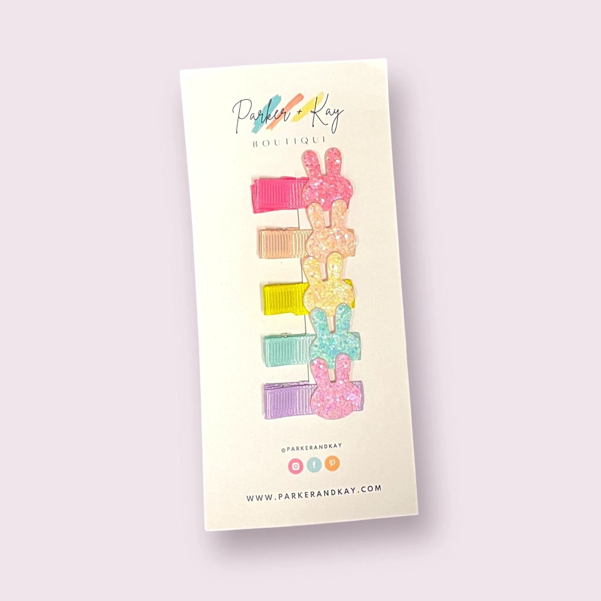 Sparkling Bunny Hair Clips by Parker + Kay Creative