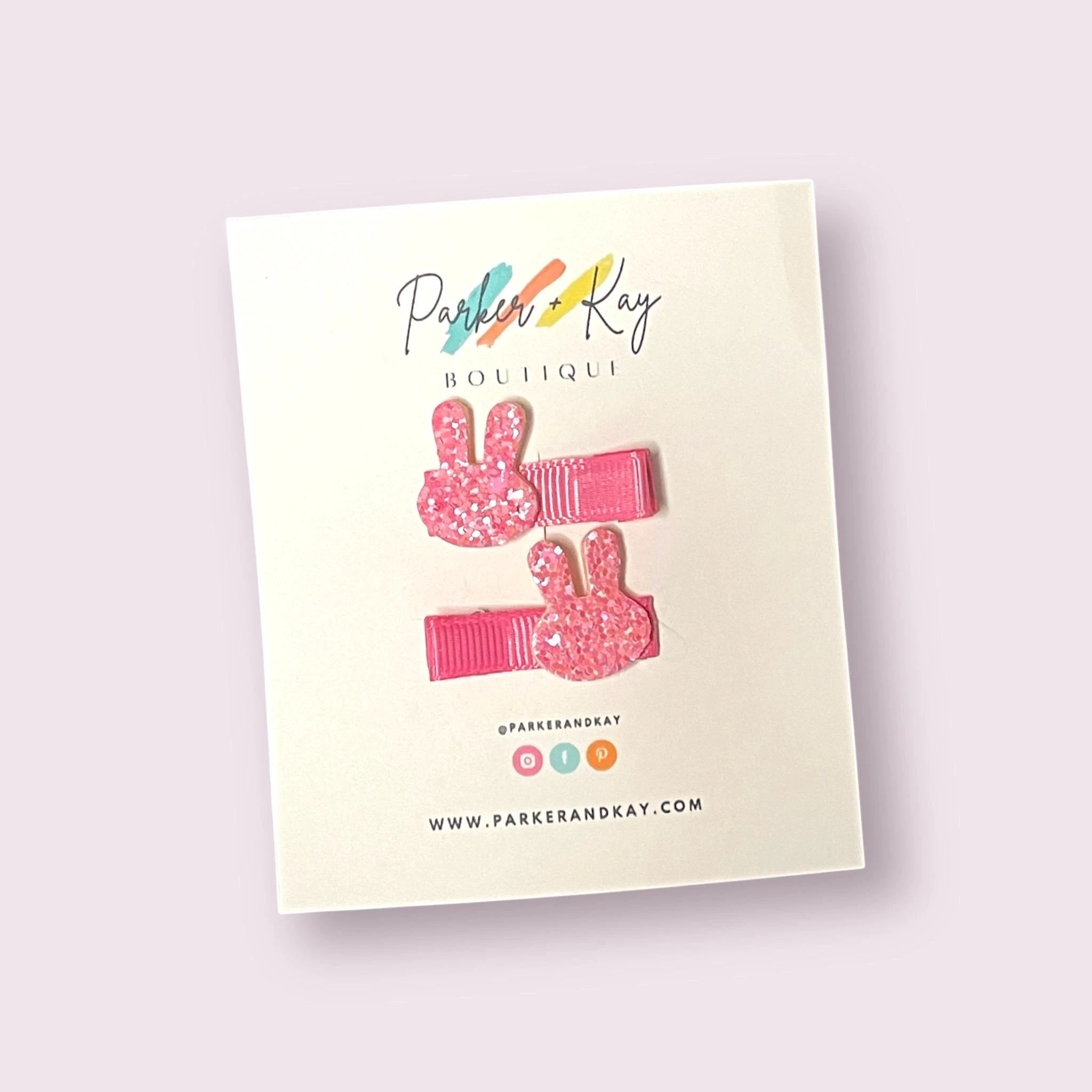 Sparkling Bunny Hair Clips by Parker + Kay Creative
