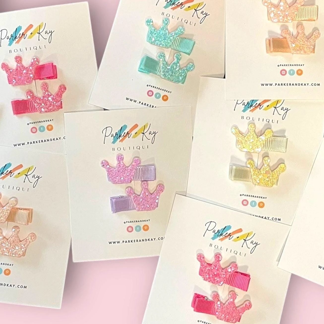 Sparkling Crown Hair Clips by Parker + Kay Creative