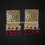 Kundan earrings by Kurti Connection USA