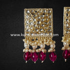 Kundan earrings by Kurti Connection USA