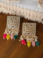 Kundan earrings by Kurti Connection USA