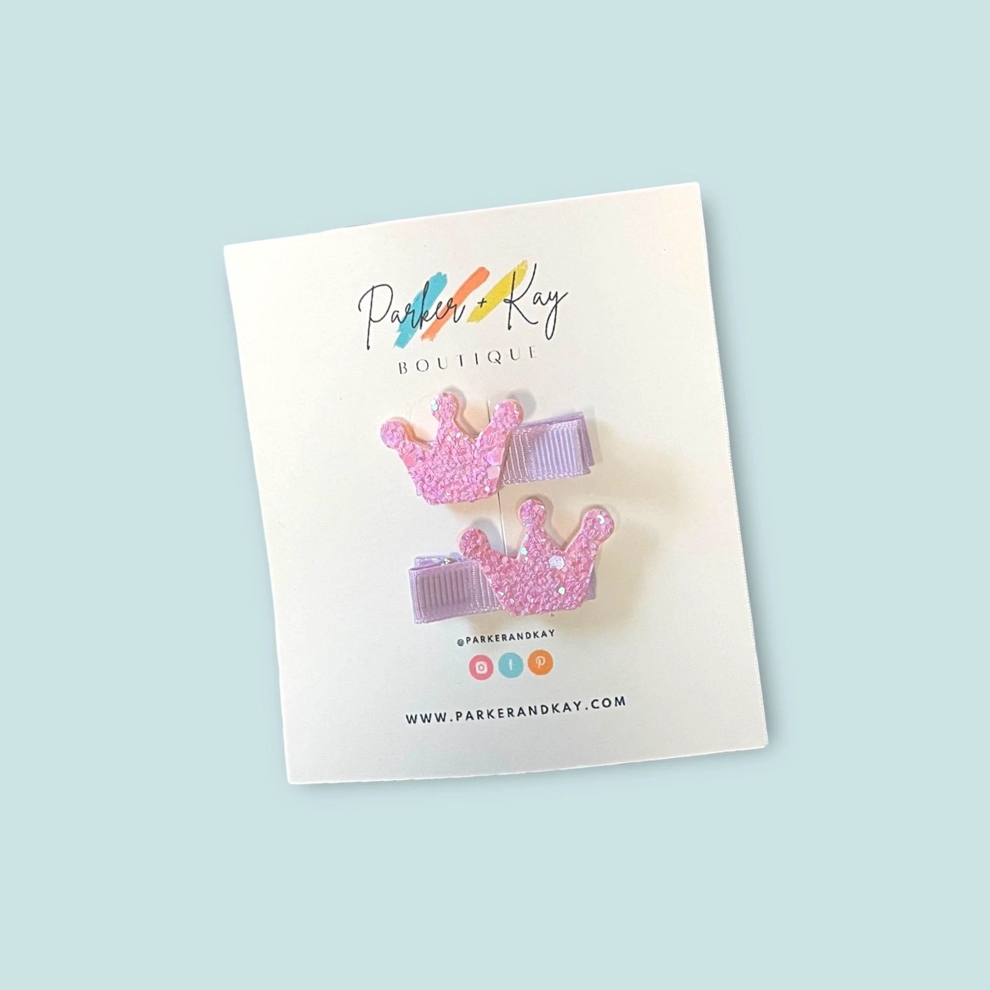 Sparkling Crown Hair Clips by Parker + Kay Creative