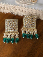 Kundan earrings by Kurti Connection USA