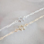 Crystal Personalized Magen David Bracelet