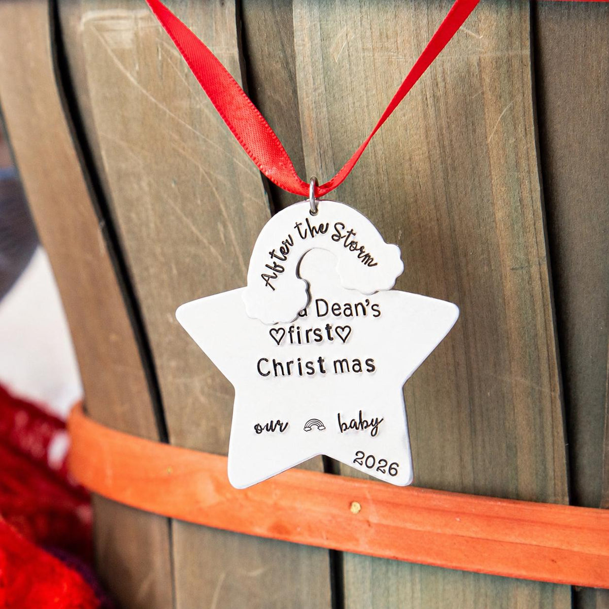 Rainbow Baby's First Christmas Star Ornament