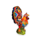 Talavera Rooster Statue | Large Hand-Painted Ceramic Decor