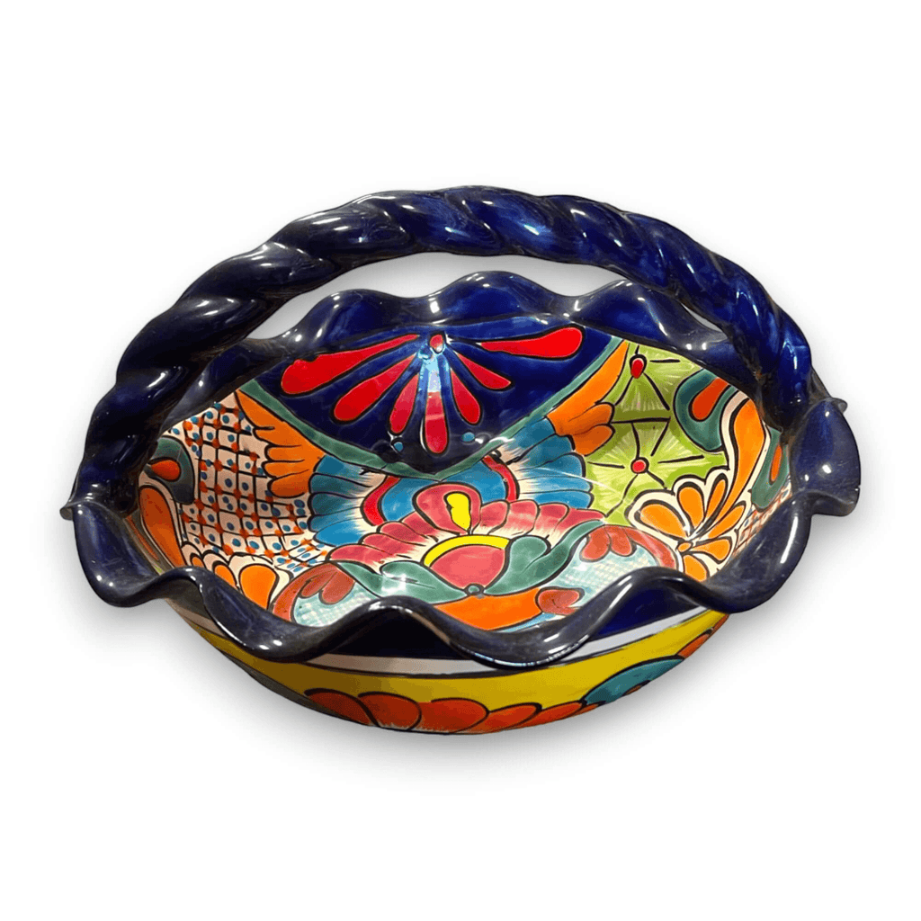 Talavera Fruit Basket | Colorful Hand-Painted Centerpiece