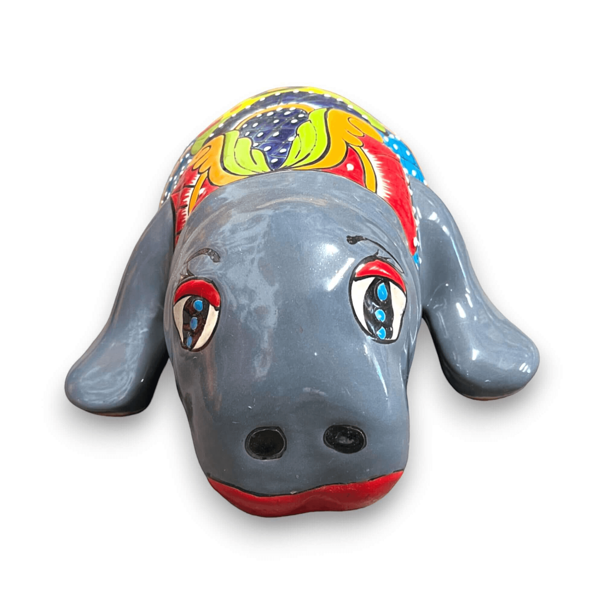 Mexican Handmade Seal Statue | Colorful Talavera Seal (Medium Size)