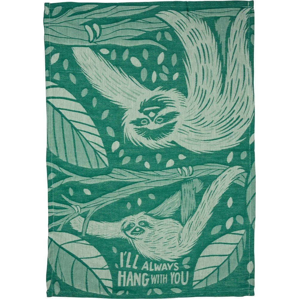 I'll Always Hang With You Sloth Dish Towel in Green | Ultra Soft and Absorbent Jacquard Dish Towel La Vie Bien I'll Always Hang With You Sloth Dish Towel in Green | Ultra Soft and Absorbent Jacquard