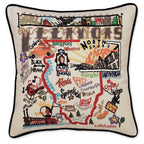 Illinois Hand - Embroidered Pillow Pillows La Vie Bien Illinois Hand - Embroidered Pillow