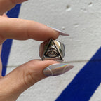 Illuminati Statement Ring in Heritage Silver by The Bullish Store