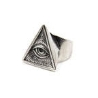 Illuminati Statement Ring in Heritage Silver by The Bullish Store