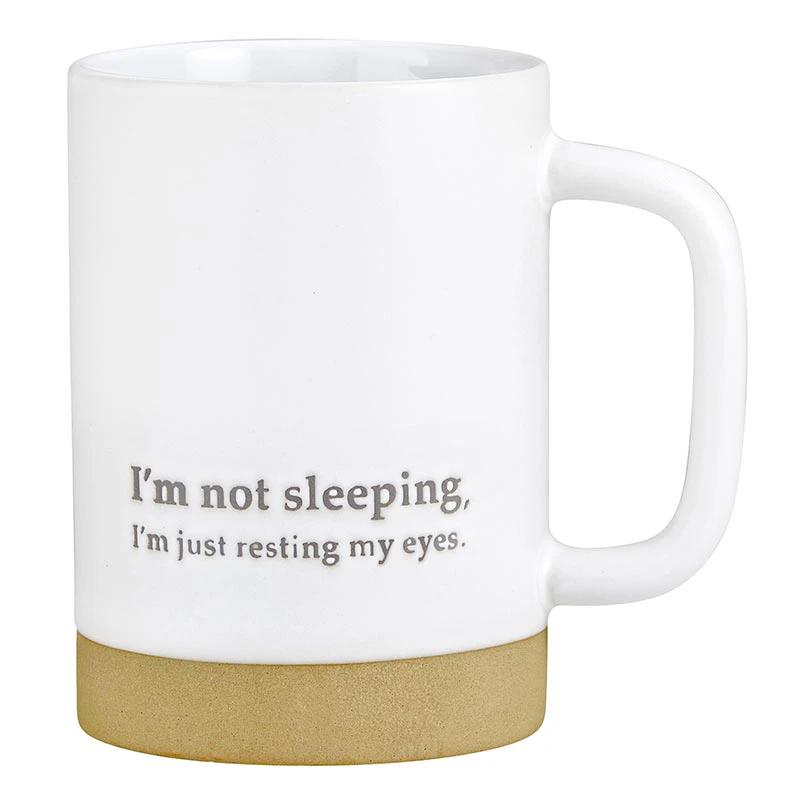 I'm Not Sleeping - I'm Just Resting Eyes Signature Mug | Stoneware Tea Coffee Cup | 17oz by The Bullish Store