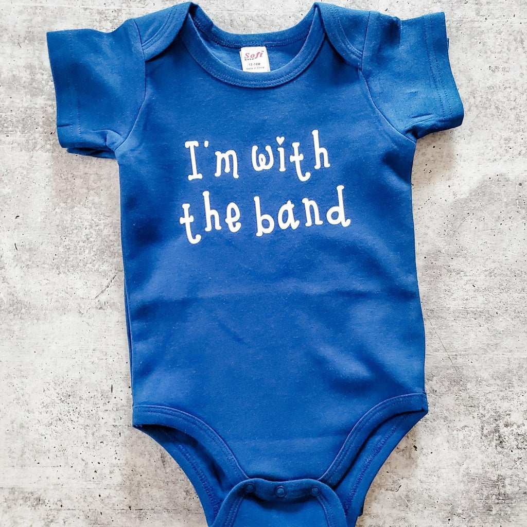 I'M WITH THE BAND Short Sleeve Baby Bodysuit Kids' Clothes La Vie Bien I'M WITH THE BAND Short Sleeve Baby Bodysuit
